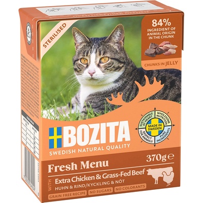 Bozita Tetra kúsky v želé Sterilised s kuracím a hovädzím 6 x 370 g