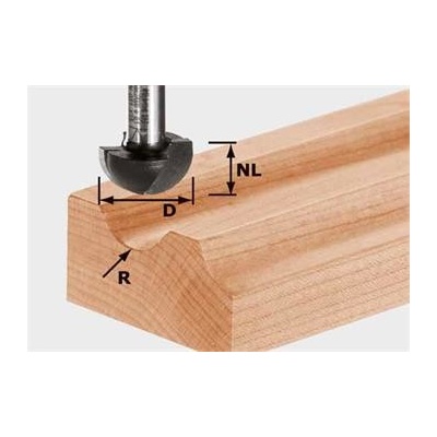 Festool HW S8 R4 Vykružovací fréza HW, stopka 8 mm 490983