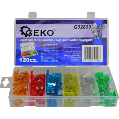 GEKO Sada poistiek do auta 120ks 5A – 30A 01853