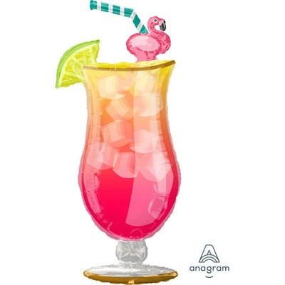 amscan Drink s plameňákem balónek 104 cm x 50 cm