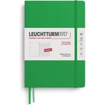 Leuchtturm1917 372657 Weekly Calendar & Notebook Medium (A5) 2026, Spring Leaf, English (372657)