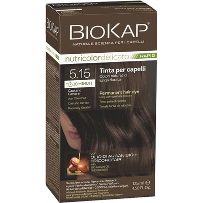 BioKap Nutricolor Delicato Rapid Permanent Hair Color 135 ml боя без амоняк 5.15 Ash Chesnut
