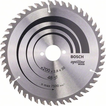 Bosch Pílový kotúč Optiline Wood 200 x 30 x 2,8 mm, 48 2608640620
