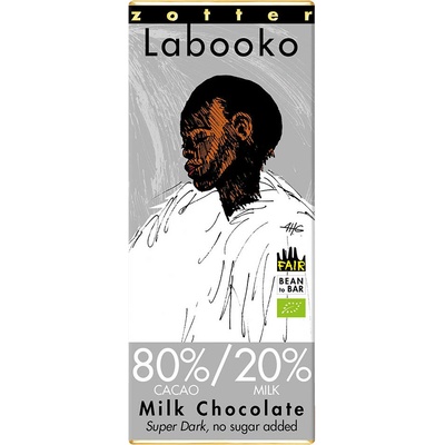 Zotter hořká 80% s mlékem, 65 g