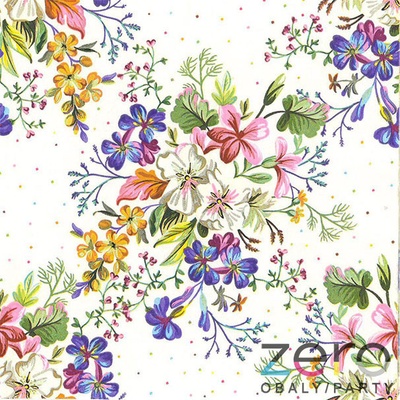 Daisy Ubrousky 3N jemné květiny a puntíky 33x33cm 20ks