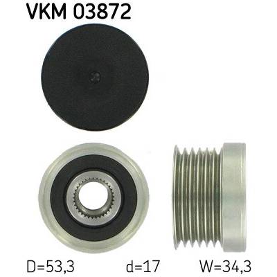Voľnobeżka alternátora SKF VKM 03872