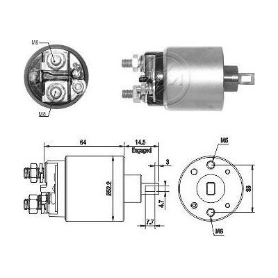 Spínač startéru S114-902 Hitachi S114-902
