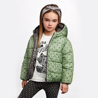 MAYORAL Яке с две лица за момиче в сиво и бледо зелено Майорал