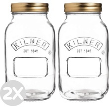 Kilner Doublepack zavařovací sklenice se šroubovacím víkem 2ks x 1000ml