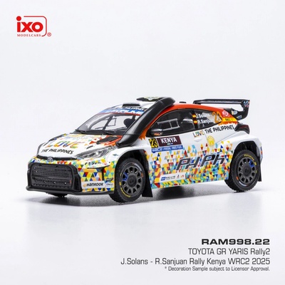 IXO Toyota GR Yaris Rally2Safari Rallye Kenia 2025 23 SolansSanjuan 1:43