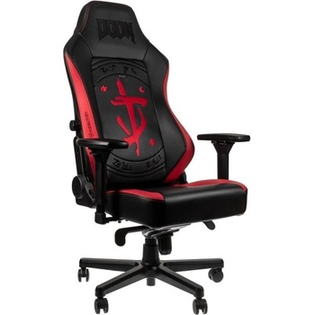 Noblechairs Геймърски стол noblechairs HERO DOOM Edition, изкуствена кожа, до 150кг макс. тегло, черен (HERO DOOM Edition)