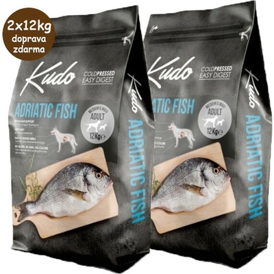 Kudo Dog LG Adult Medium & Maxi Adriatic Fish 2 x 12 kg