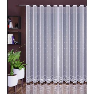 Hotová záclona alebo balkónový komplet, Aurelia, biela 200 x 250 cm dvere