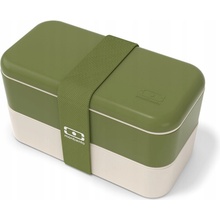 MonBento Svačinový bento box Original Olive Recycled zelená