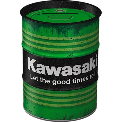 Nostalgic Art Plechová Pokladnička Barel Kawasaki Let The Good Times Roll