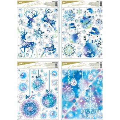 MFP okenní fólie vánoce glitr VA031 30x42cm 8886648