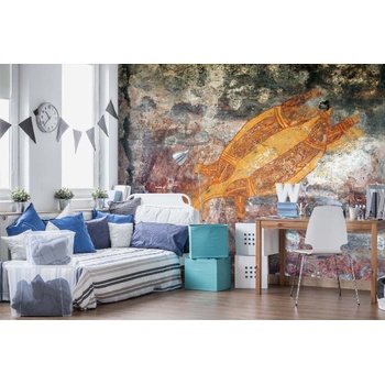 DIMEX ART s. r. o Самозалепваща се флизелинова фототапета древна скална рисунка 375 x 250 см