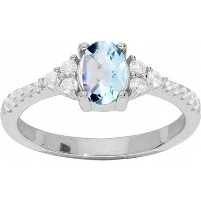 Kalace strieborný prsteň s topazom Mystic Stone SRC0203TZ