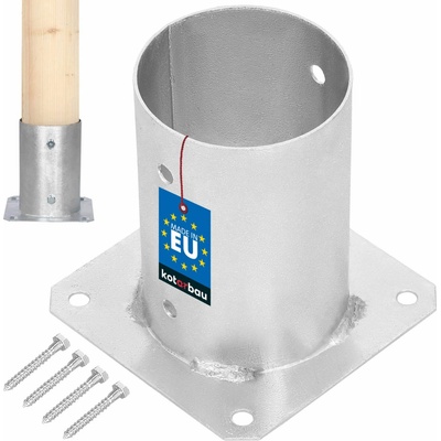 Kotarbau kotevní držák základny sloupu šroubovaný FI 100 stříbro