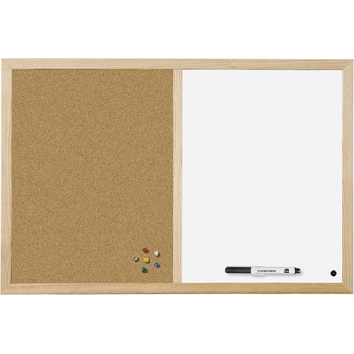 Bi-Office Дъска Bi-Office корк+бяла с дървена рамка, 45х60 cm (20230-А-BI-OFFICE)
