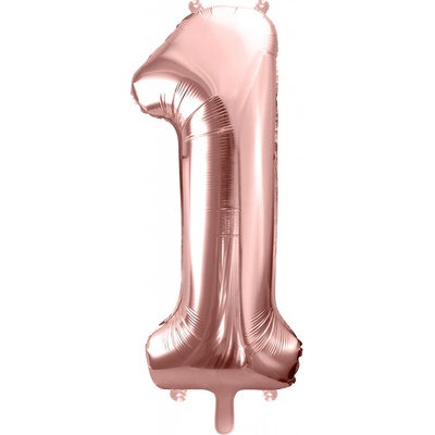 Fóliový balónek číslo 1 rose gold 86 cm