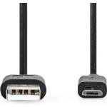 Nedis CCGL60501BK10 USB micro B (micro USB) кабел, USB 2.0 USB-A щепсел USB Micro-B щепсел 7, 5 W 480 Mbps. 1 м (CCGL60501BK10)