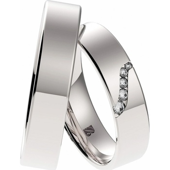 Blink Blink Obrúčky z bieleho zlata s kameňovou ozdobou 8077 BL