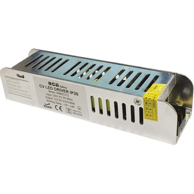 ACA Lighting LED napájací zdroj 230V AC ->12V DC/80W/6,67A/IP20