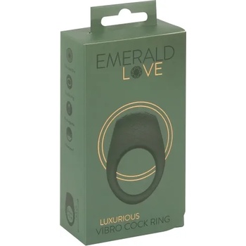 You2Toys Луксозен презаредим вибриращ пенис пръстен Emerald Love