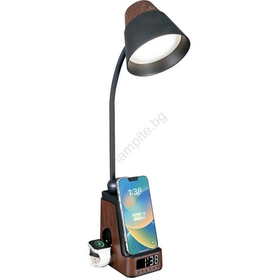Immax 08999L - LED+CCT Димируема настолна лампа с безжично зареждане QI IDEAL LED/8W/230V кафява (IM1440)
