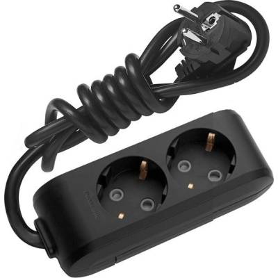 VIKO РАЗКЛОНИТЕЛ 2 ГНЕЗДА ПАНАСОНИК wltb04232bl КАБЕЛ 3м ЧЕРЕН (wltb04232bl)