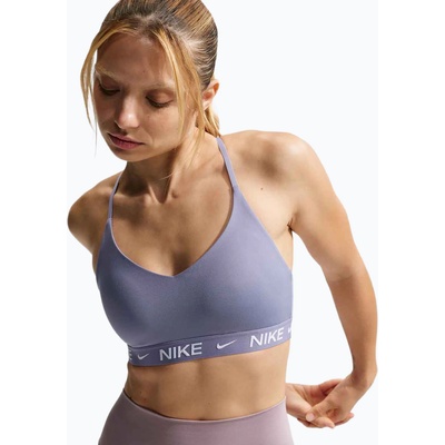 Nike Спортен сутиен Nike Dri-Fit Indy Light Support iron purple/iron purple/white