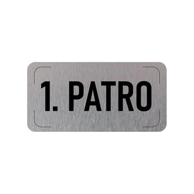 Označení podlaží - 1. patro, hliníková tabulka, 300 x 150 mm