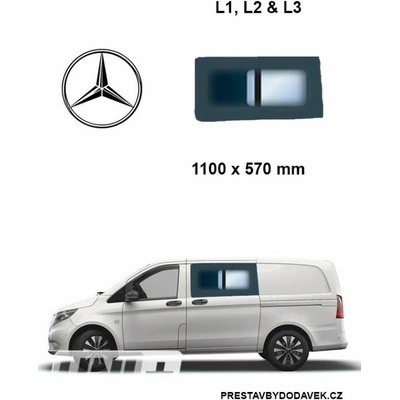 Boční levé posuvné okno - Mercedes-Benz Vito W447