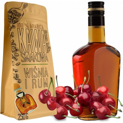 Green Touch MLETÁ KÁVA ochucená TŘEŠNĚ V RUMU višeň a rum 250 g