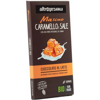 Mascao mliečna čokoláda so slaným karamelom Bio 80 g