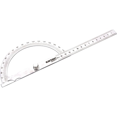 EXTOL транспортир/регулатор, заключващ се, дължина 278 mm, Inox, деление по mm, 0