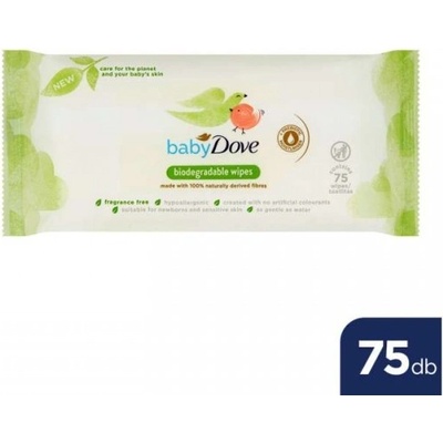 Dove Baby Biodegradable Wipes detské jemné vlhčené obrúsky 75 ks
