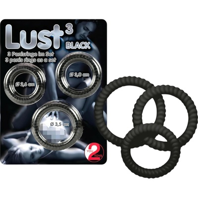 You2Toys - erekční kroužky sada - černá