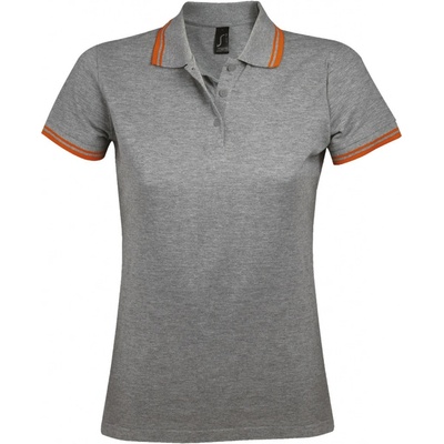 SOĽS Pasadena Women Damské polo tričko SL00578 Melange grey Orange