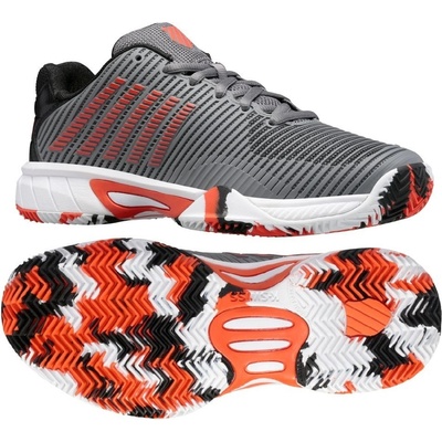 K-Swiss Hypercourt Express 2 HB Junior - steal gray/jest black/spicy orange