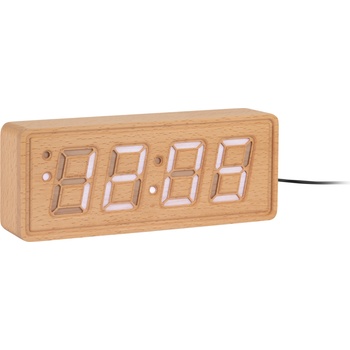 Karlsson Solid Wood Engraved часовник и будилник, светло дърво (KA6024WD)