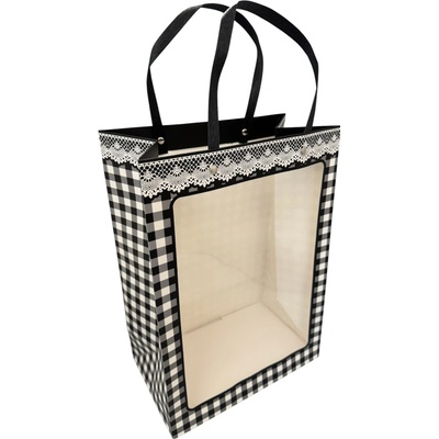 Floristická taška HD-FB074 25x15x35cm 10 kusů v balení - 6 černá