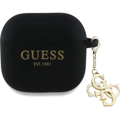 Guess AirPods 4 cover Silicone 4G Charm, GUA4LECG4K