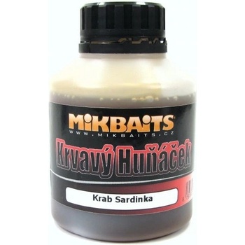 Mikbaits Booster Krvavý Hunaček Krab/Sardin 250 ml