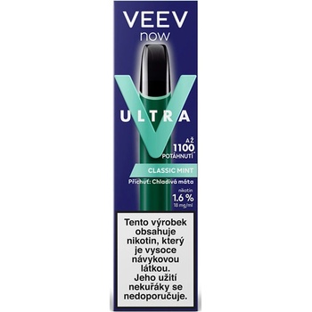 Veev Now Ultra Classic Mint 18 mg 600 potáhnutí