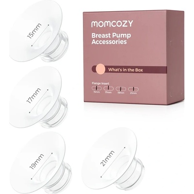Momcozy Вложка за фланец Momcozy - M5/M6/M9, 15/17/19/21 mm, 4 броя (840506410145)