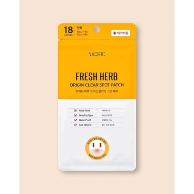 Nacific Náplasti na tvár s bylinnými extraktmi Fresh Herb Origin Clear Spot Patch - 18 ks