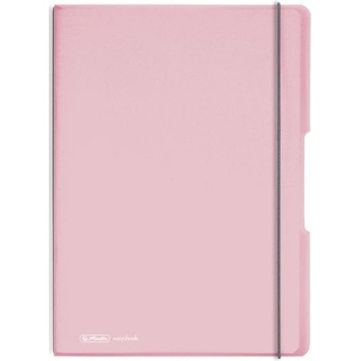 Herlitz sešit flex A4 2x čtverečkovaný + linkovaný PP rose