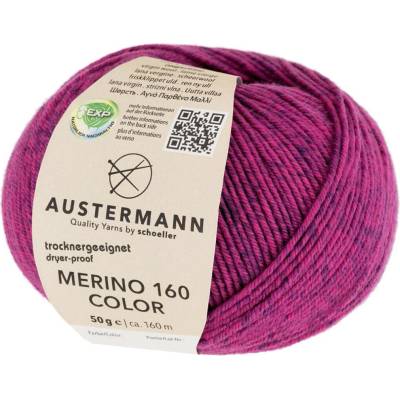 Austermann MERINO 160 EXP COLOR - 100% merino vlna - Ručně pletací příze Barva: 1220 PURPUR